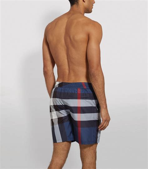 men's burberry swim trunks sale|burberry check drawcord swim shorts.